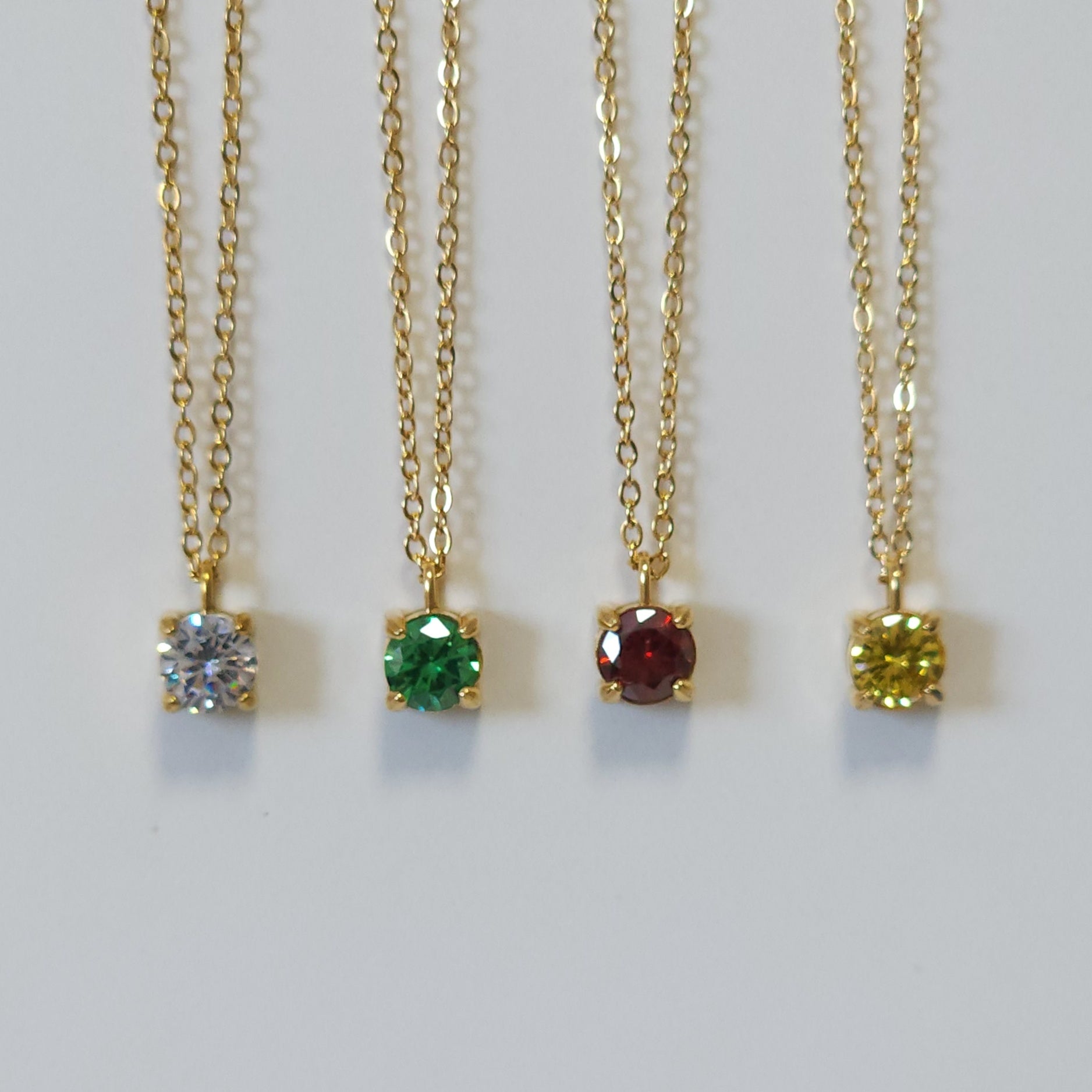 Odette Sparkling Solitaire Necklace - Cerise Jewelry