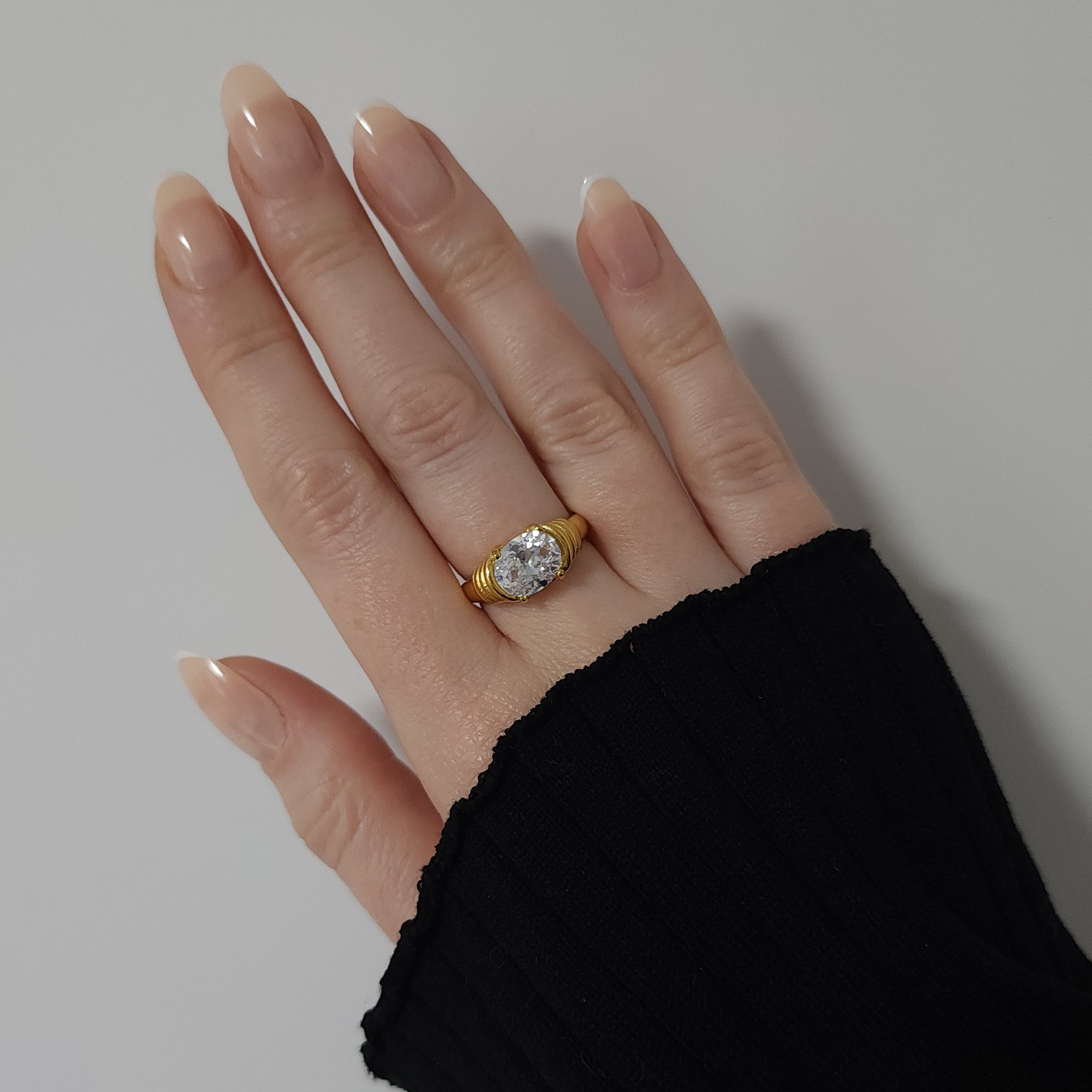 Elisabeth Sparkling Statement Ring - Cerise Jewelry