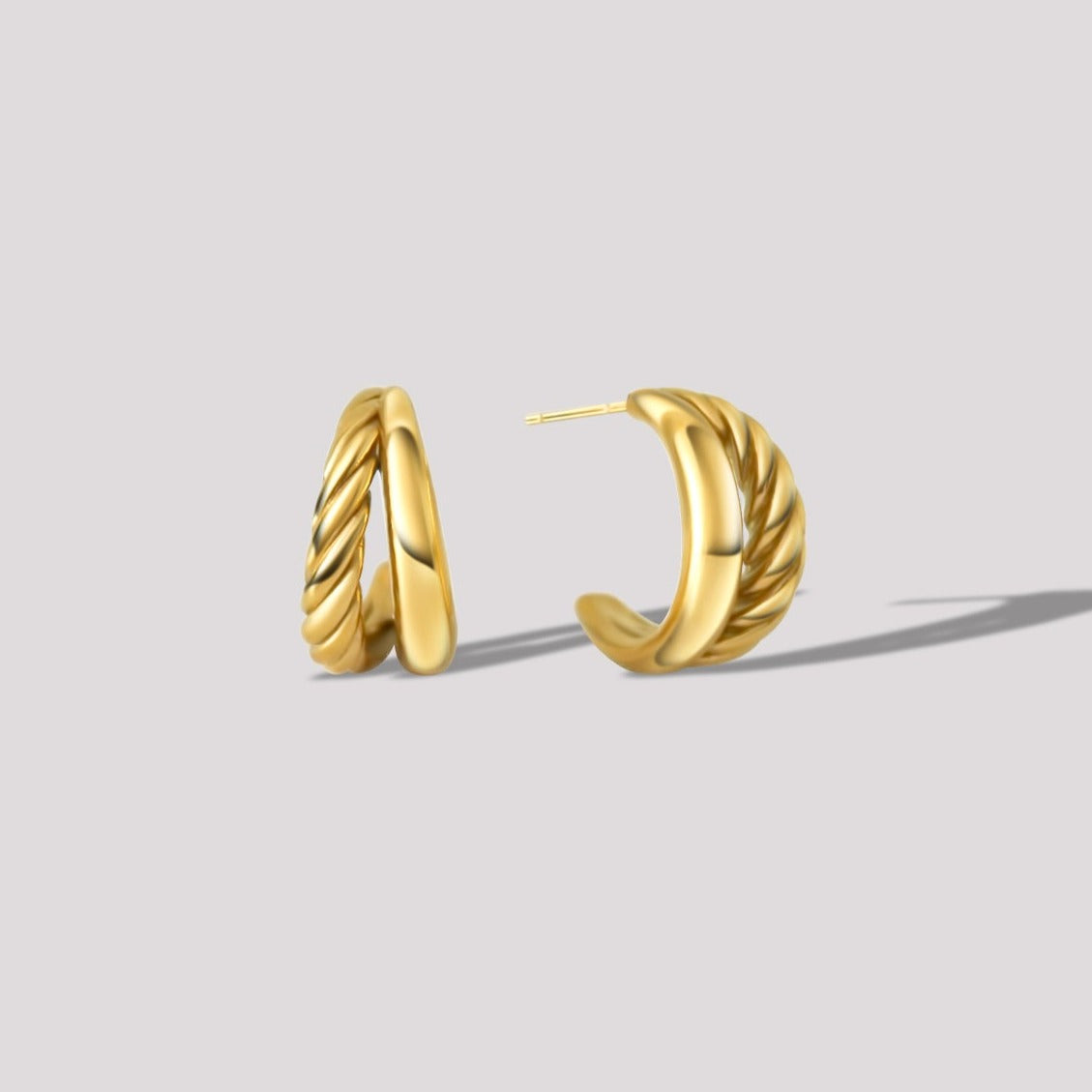 Celine Double Twist Hoop Earrings | Cerise Jewelry