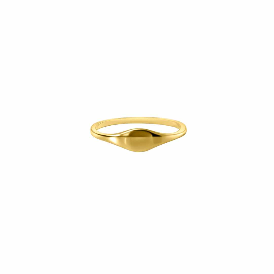 Minimal Slim Signet Ring - Cerise Jewelry