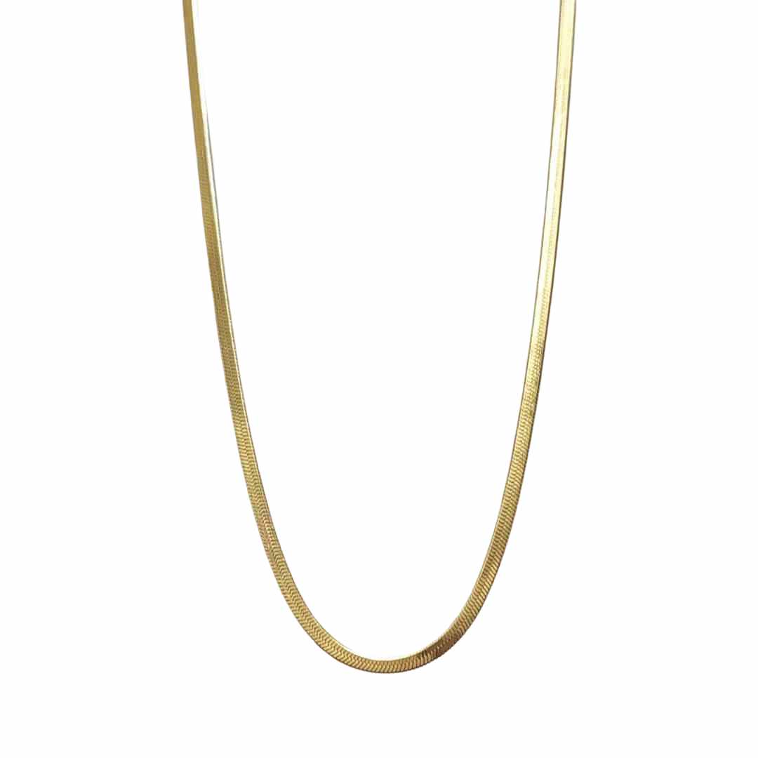 Maya 2mm Herringbone Necklace - Cerise Jewelry