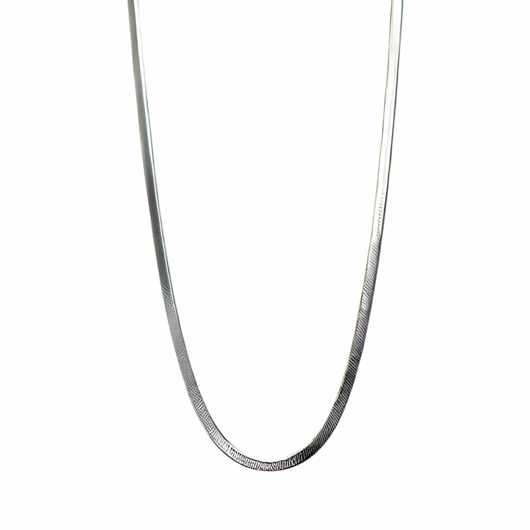 Maya 2mm Herringbone Necklace - Cerise Jewelry
