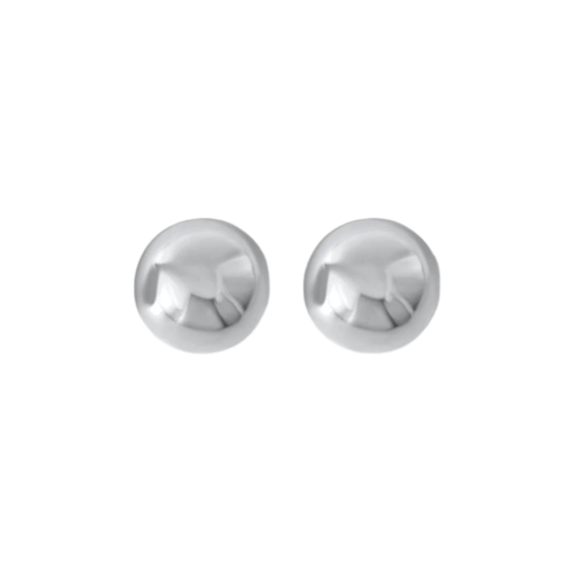 Yvette Mirrored Statement Earrings in silver on a white background