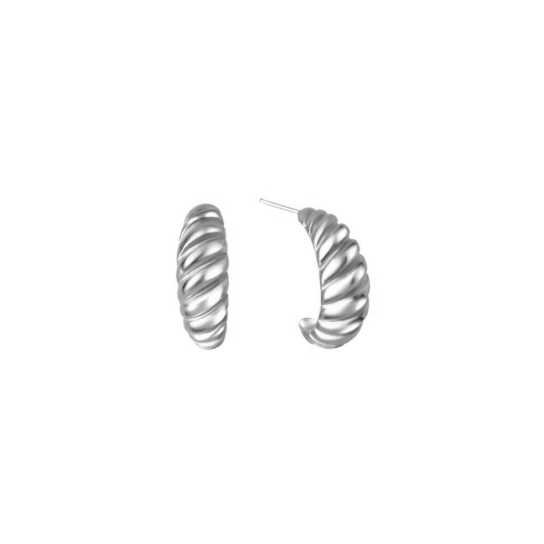 Jolie Croissant Stud Earrings - Cerise Jewelry