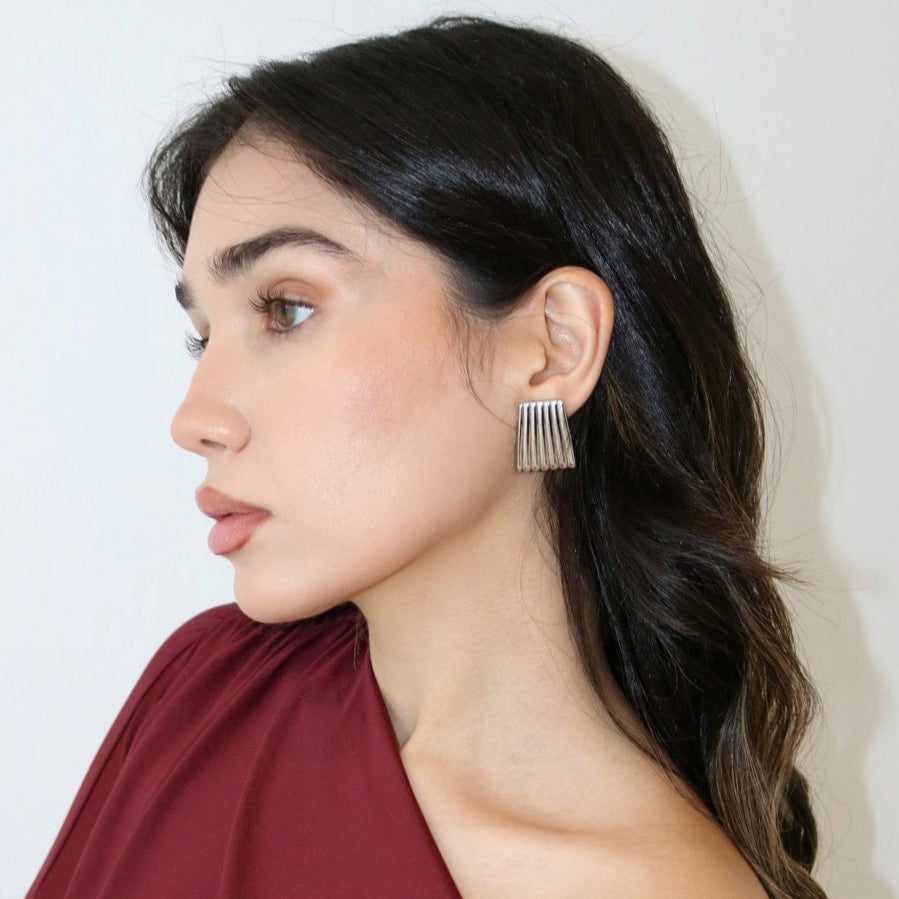 Charlotte RIbbed Statement Earrings
