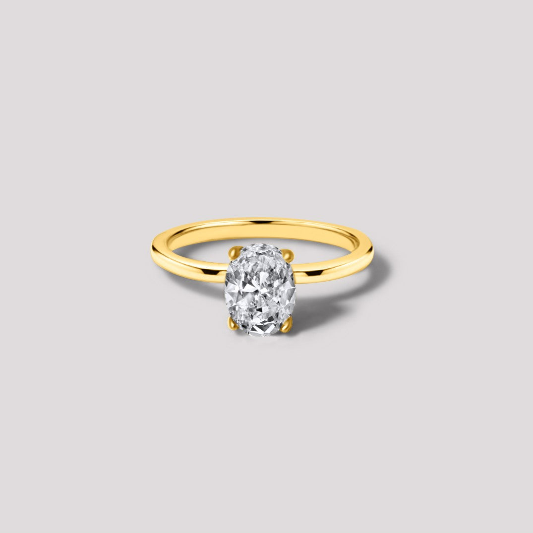 Belle Classic Solitaire Oval Ring