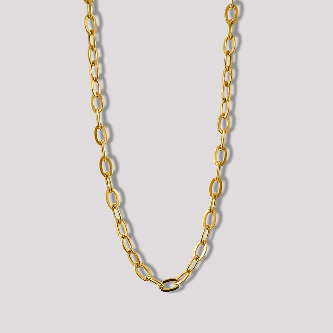 Sage Wide 5mm Chain Link Necklace