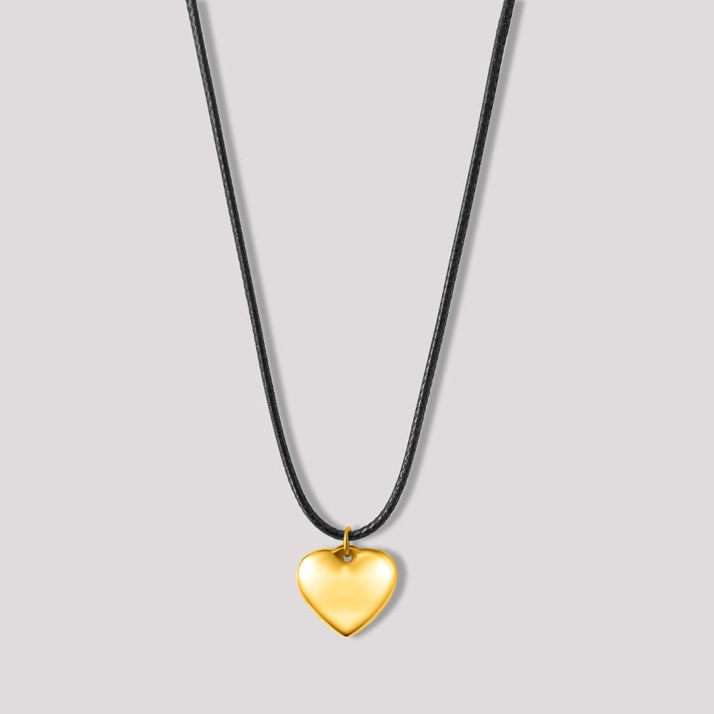 Rosalie Corded Heart Pendant Necklace