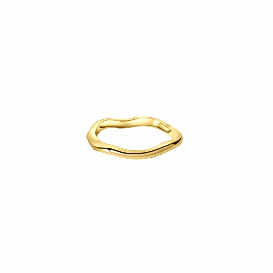 Tidal Irregular Band Ring - Cerise Jewelry