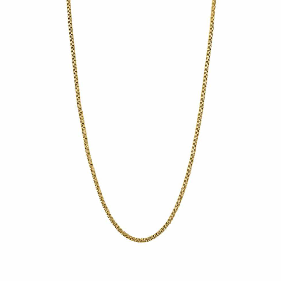 Yvonne Dainty Box Chain Necklace - Cerise Jewelry