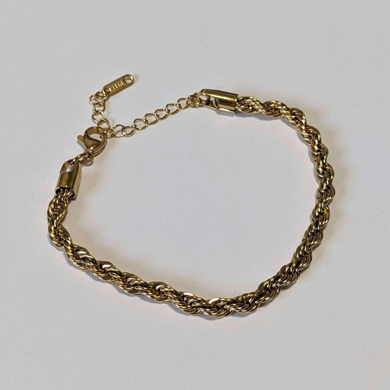 Amari Rope Chain Bracelet Gold