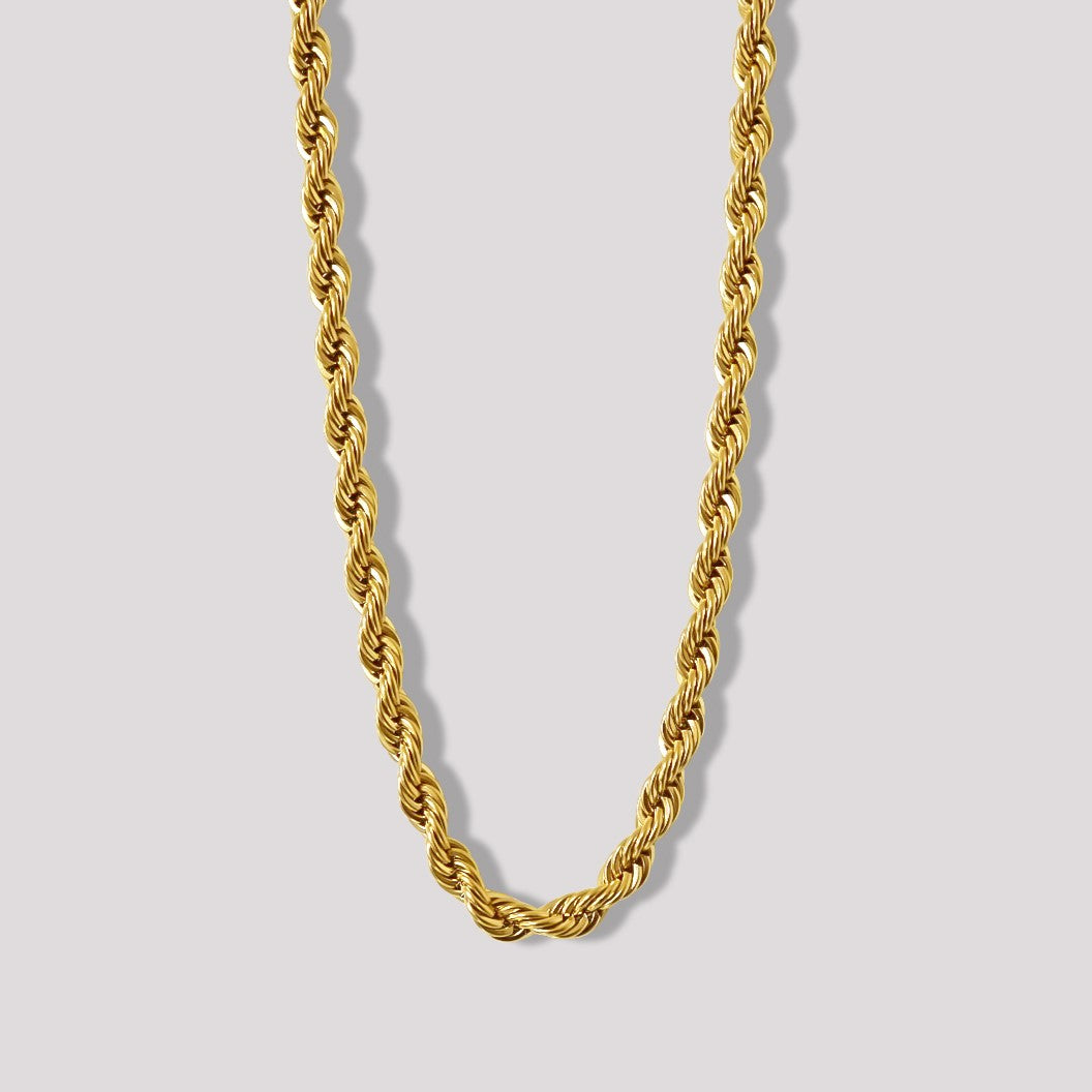 Amari Thick Rope Chain Necklace-Gold