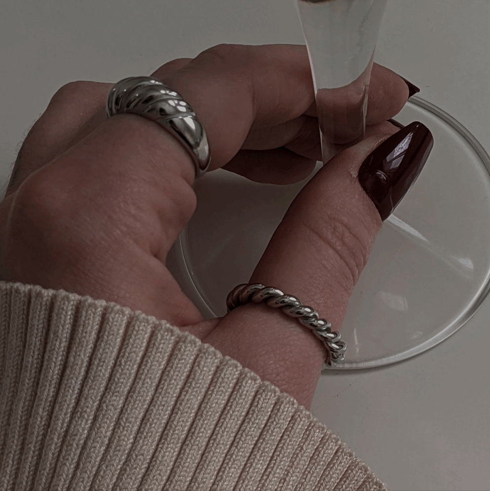 Audrey Twisted Rope Ring Silver