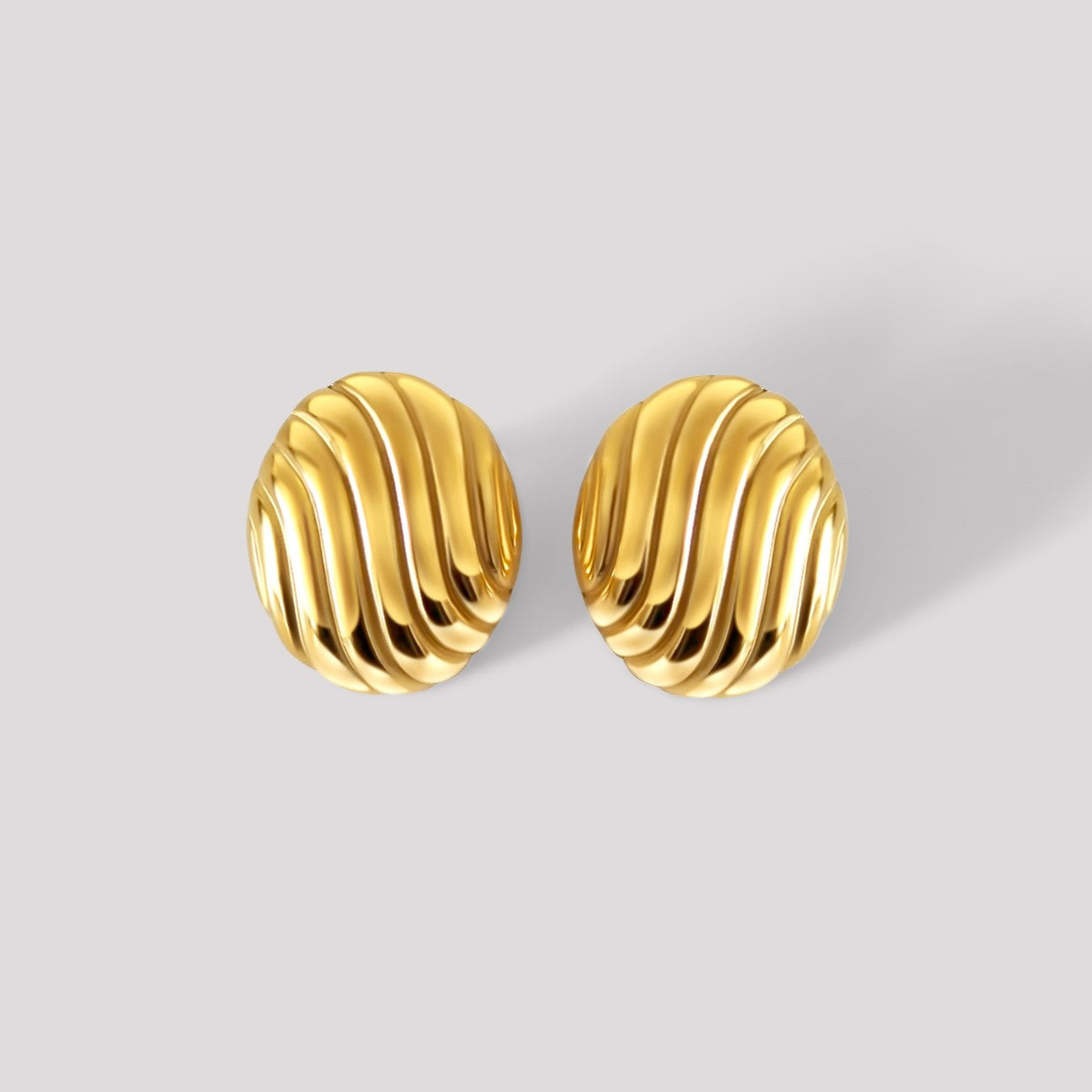 Brigitte Oval Statement Earrings