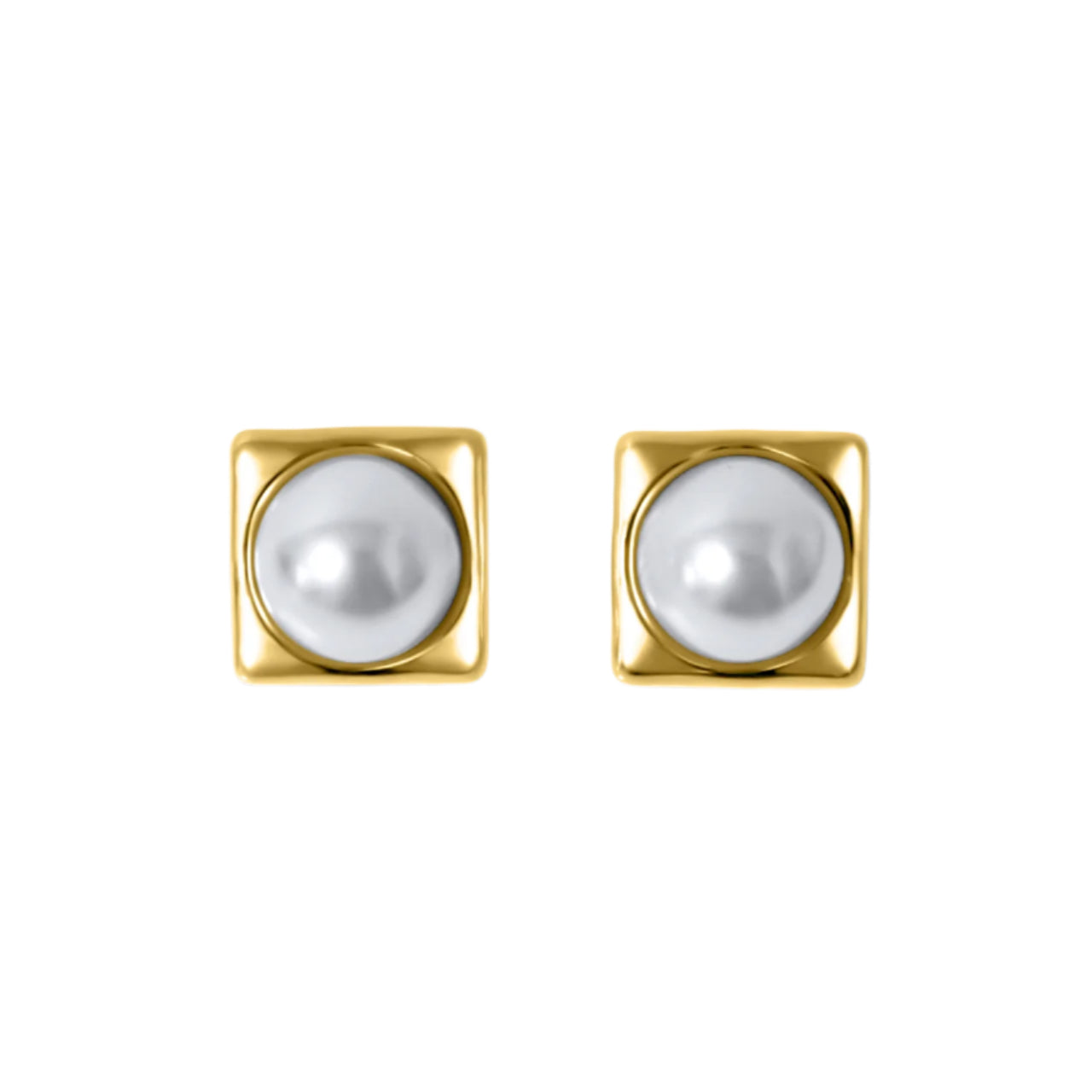 Cerise Jewelry Celeste Square Pearl Statement Earrings