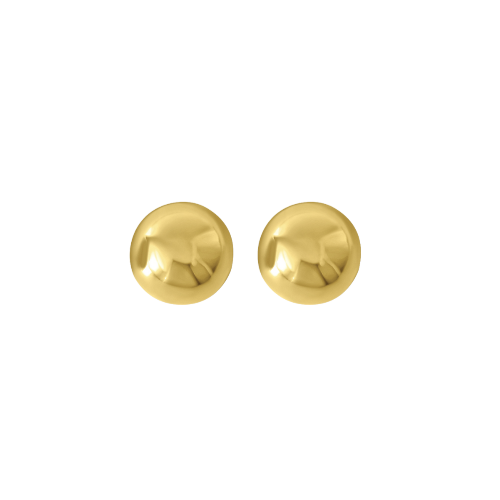Yvette Mirrored Statement Earrings in gold on a white background