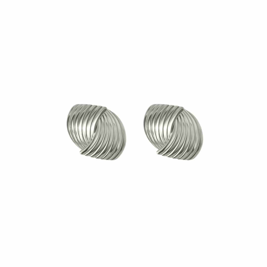 Cerise Jewelry Désirée Oversized Stud Earrings Silver