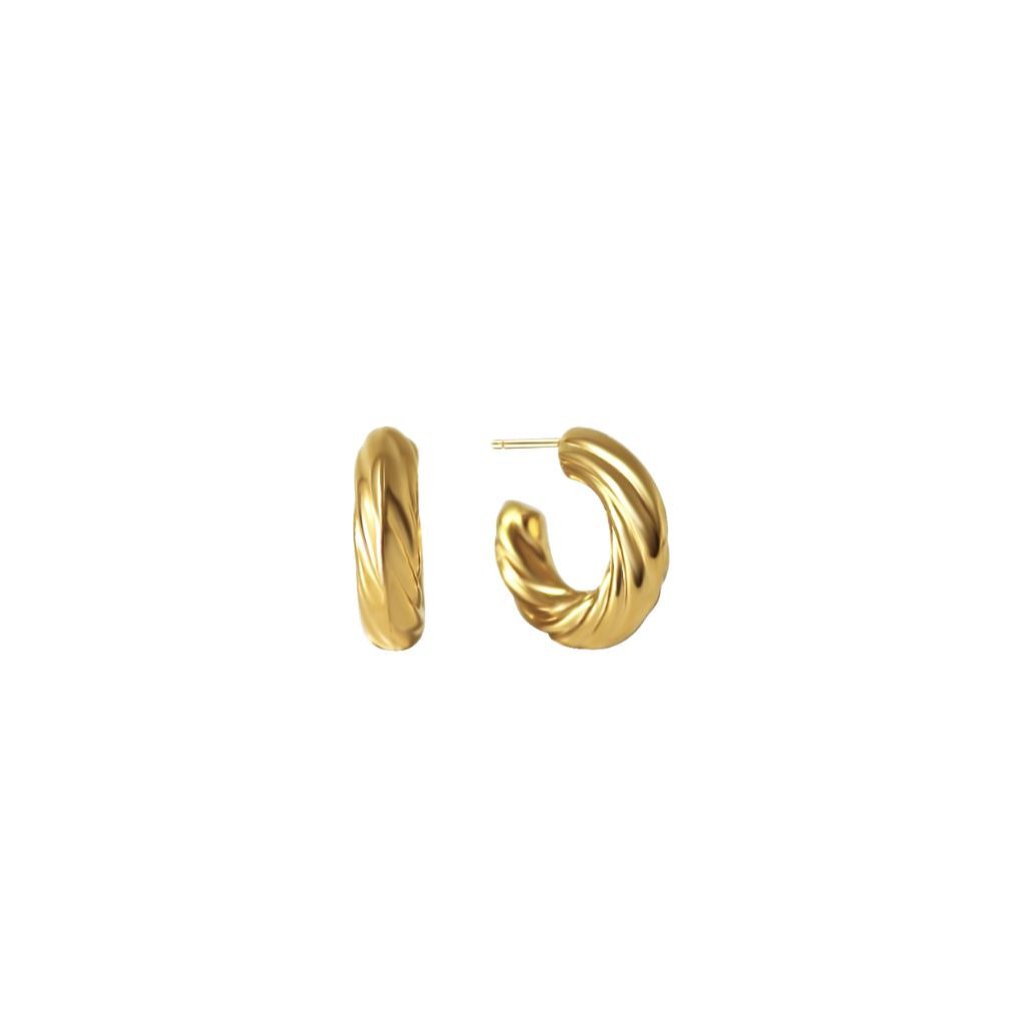 Cerise Jewelry Valencia Twisted Hoop Earrings