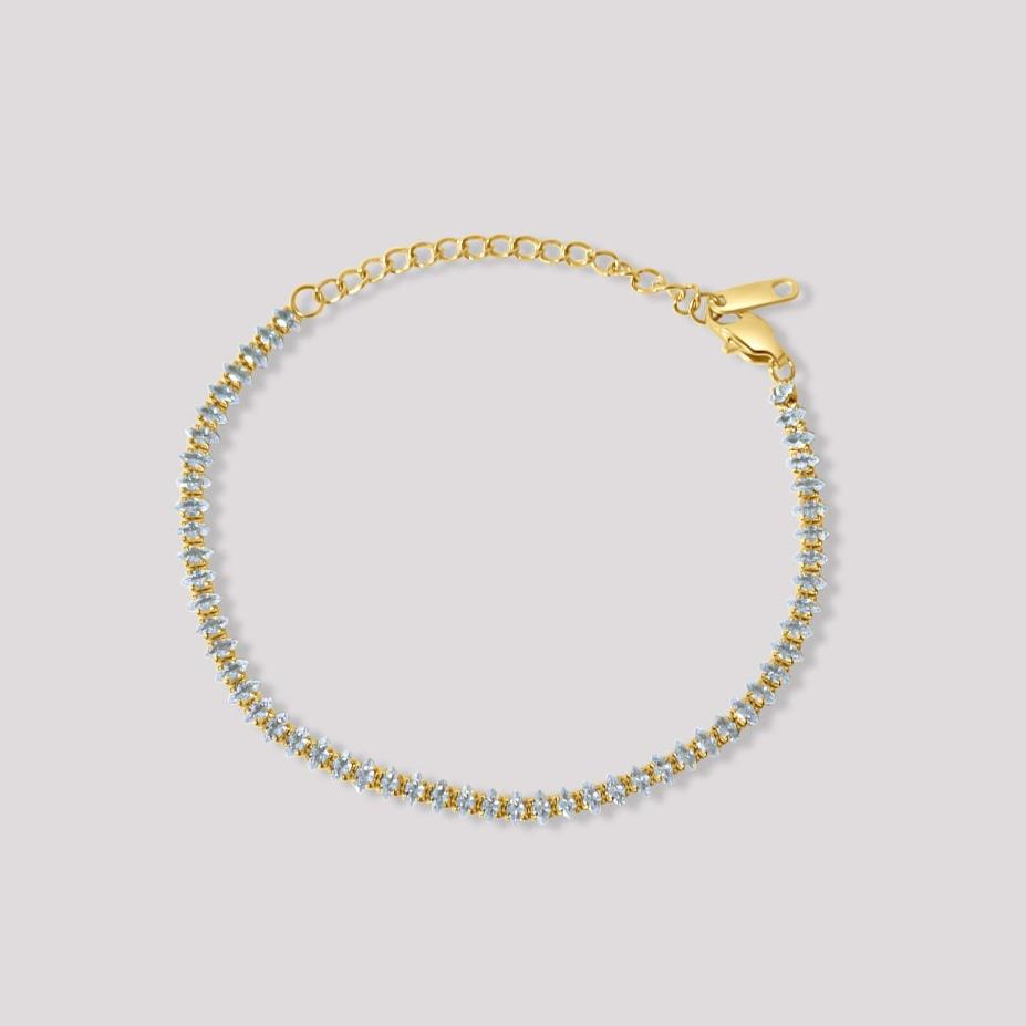 Clarisse Sparkling CZ Marquis Bracelet Gold