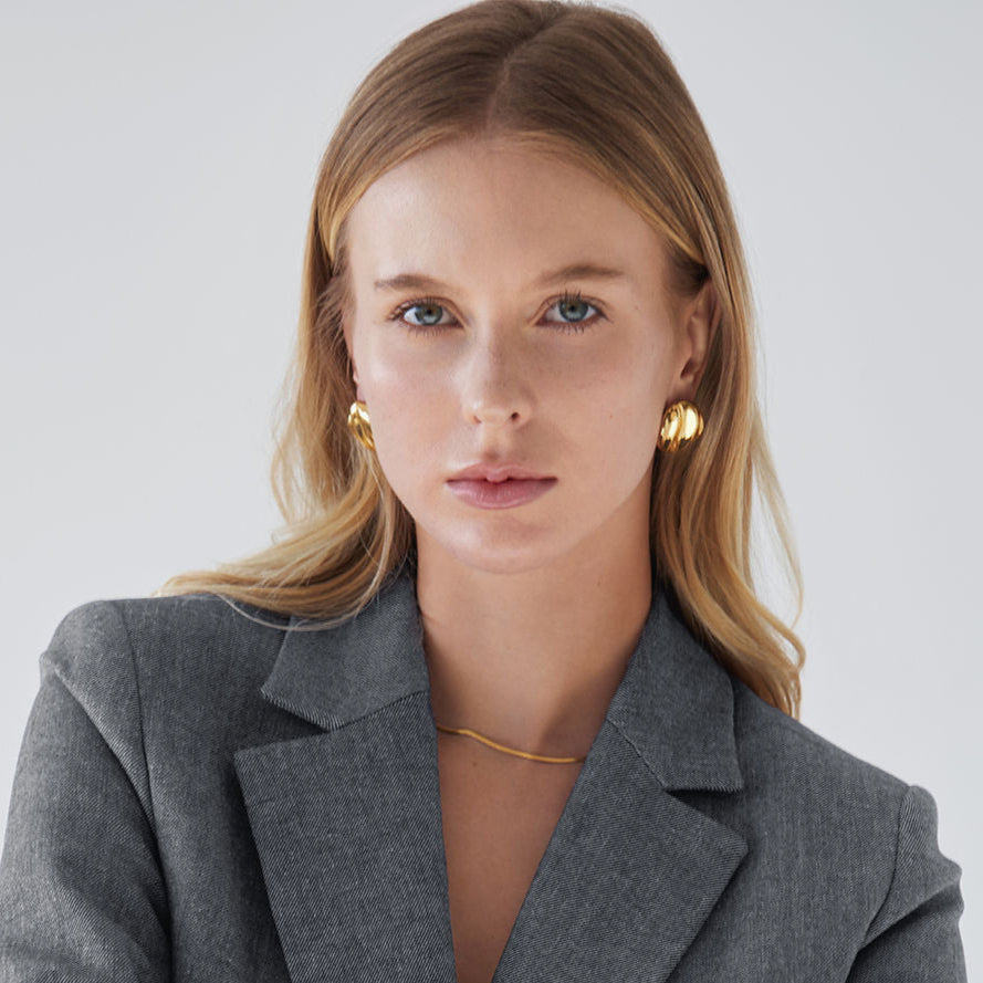 Mae Round Statement Earrings