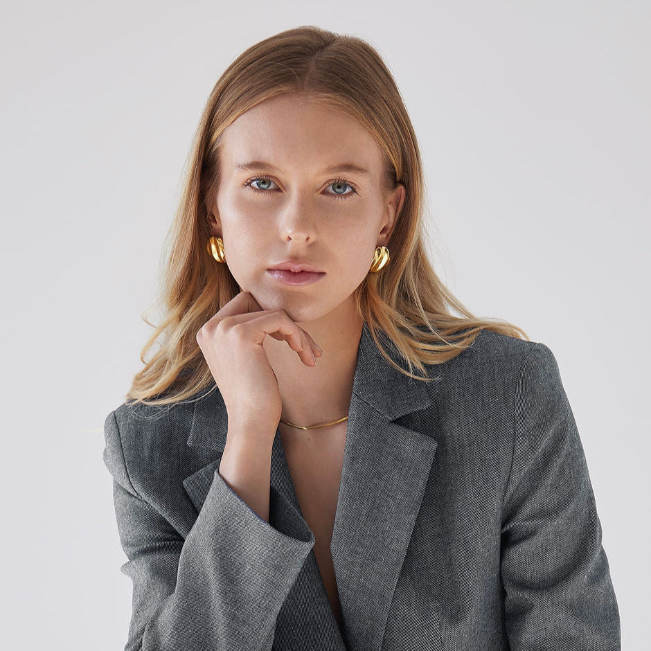 Mae Round Statement Earrings