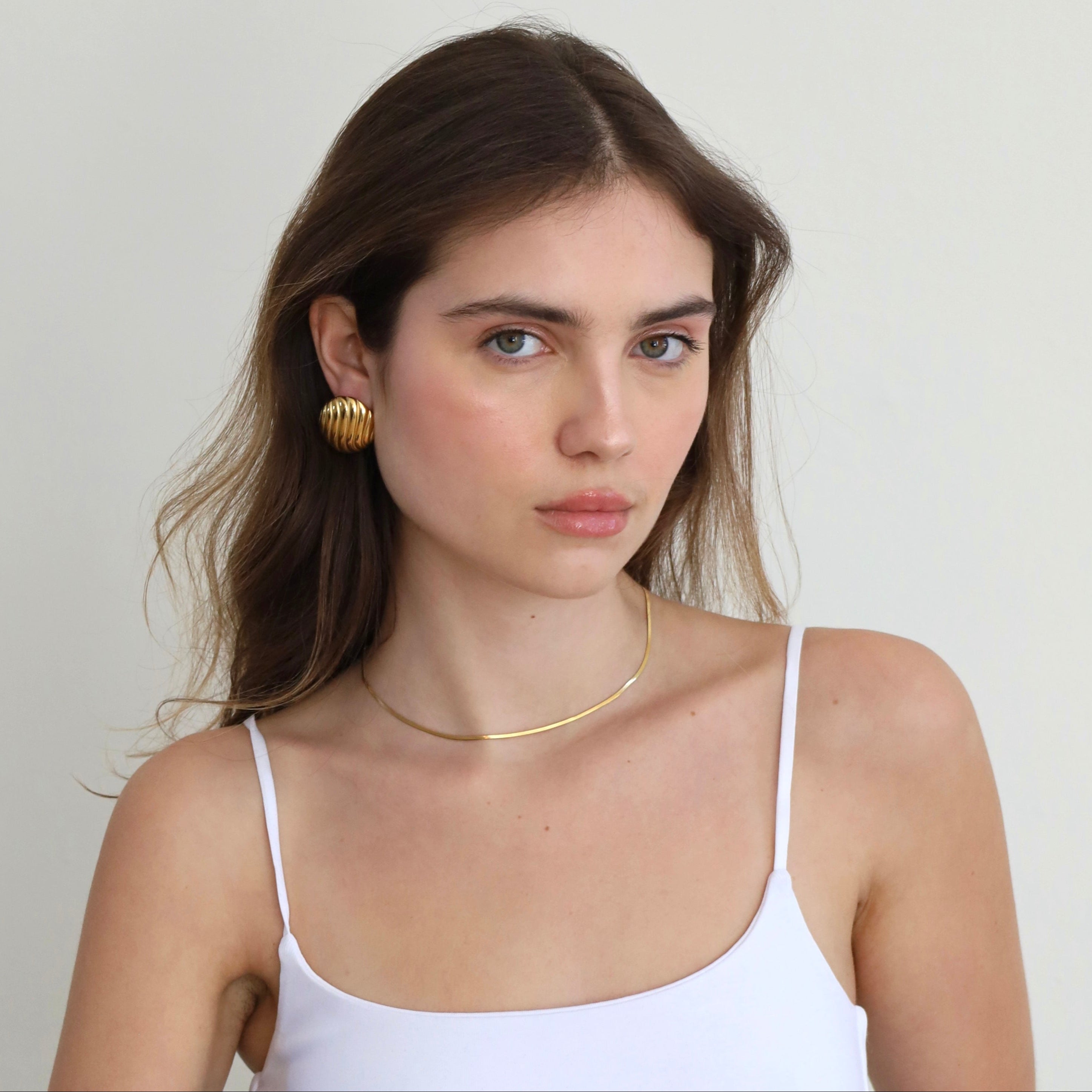 Brigitte Oval Statement Earrings