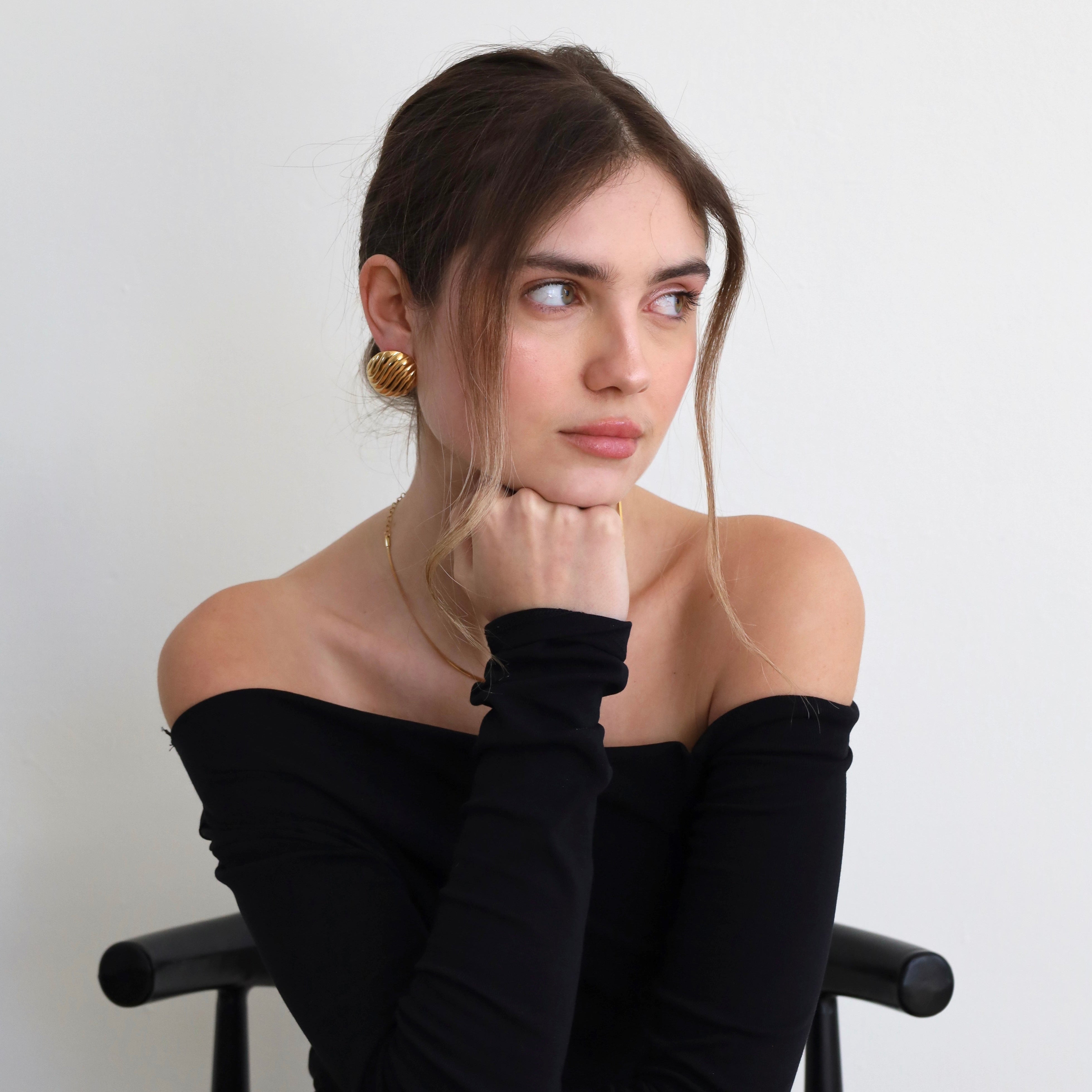 Brigitte Oval Statement Earrings