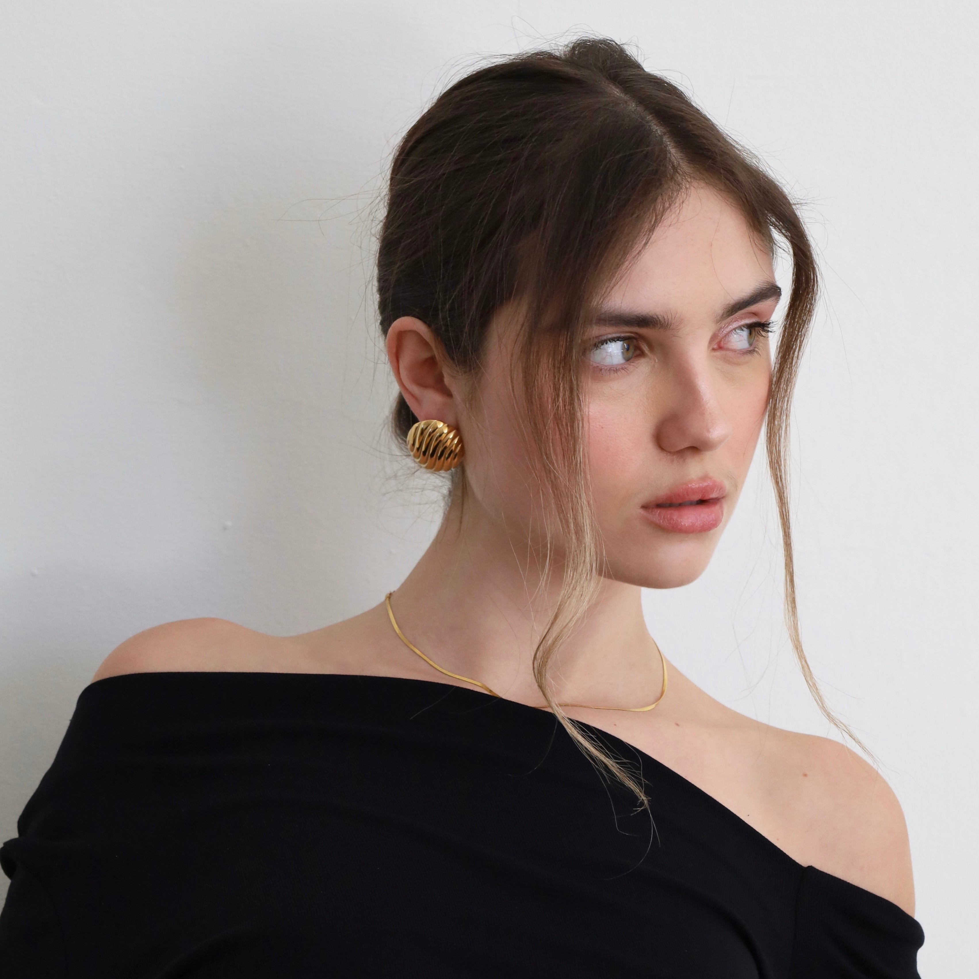 Brigitte Oval Statement Earrings