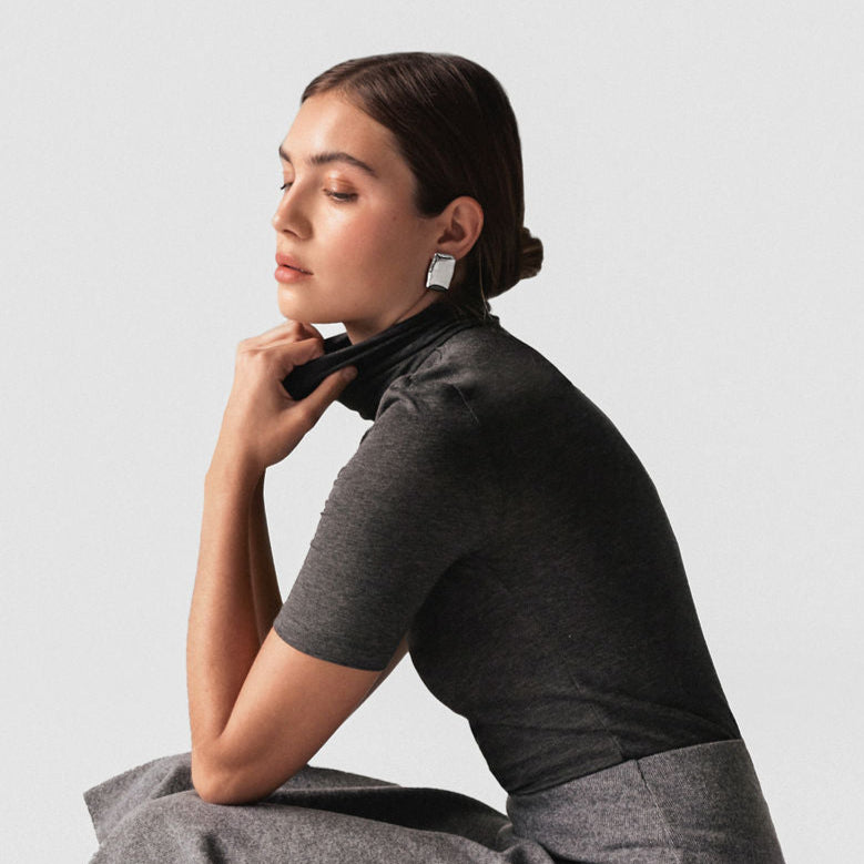 Sabine Mirrored Statement Earrings