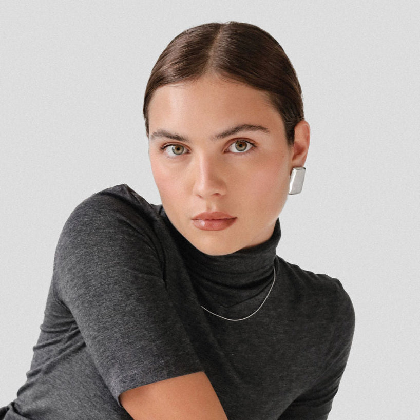 Sabine Mirrored Statement Earrings