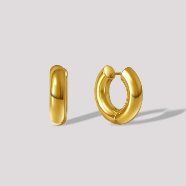 Jaden Classic Hoop Earrings Gold