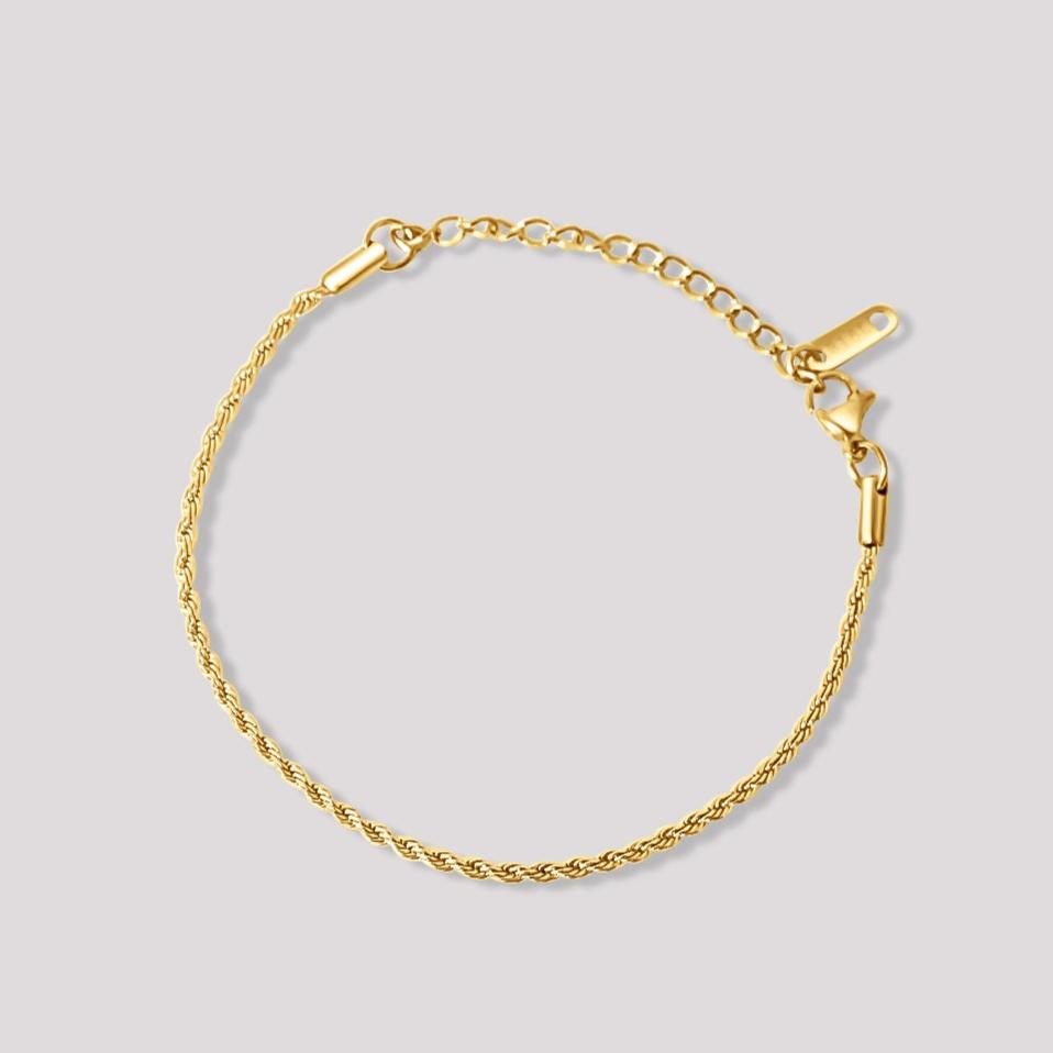 Juliette Dainty Rope Chain Bracelet Gold