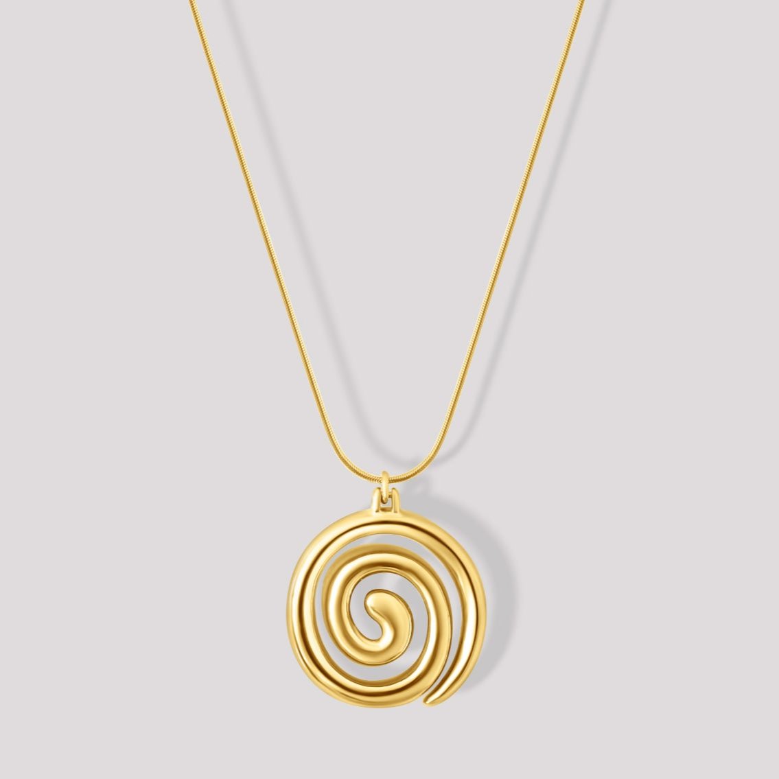 Maxime Spiral Pendant Necklace Gold