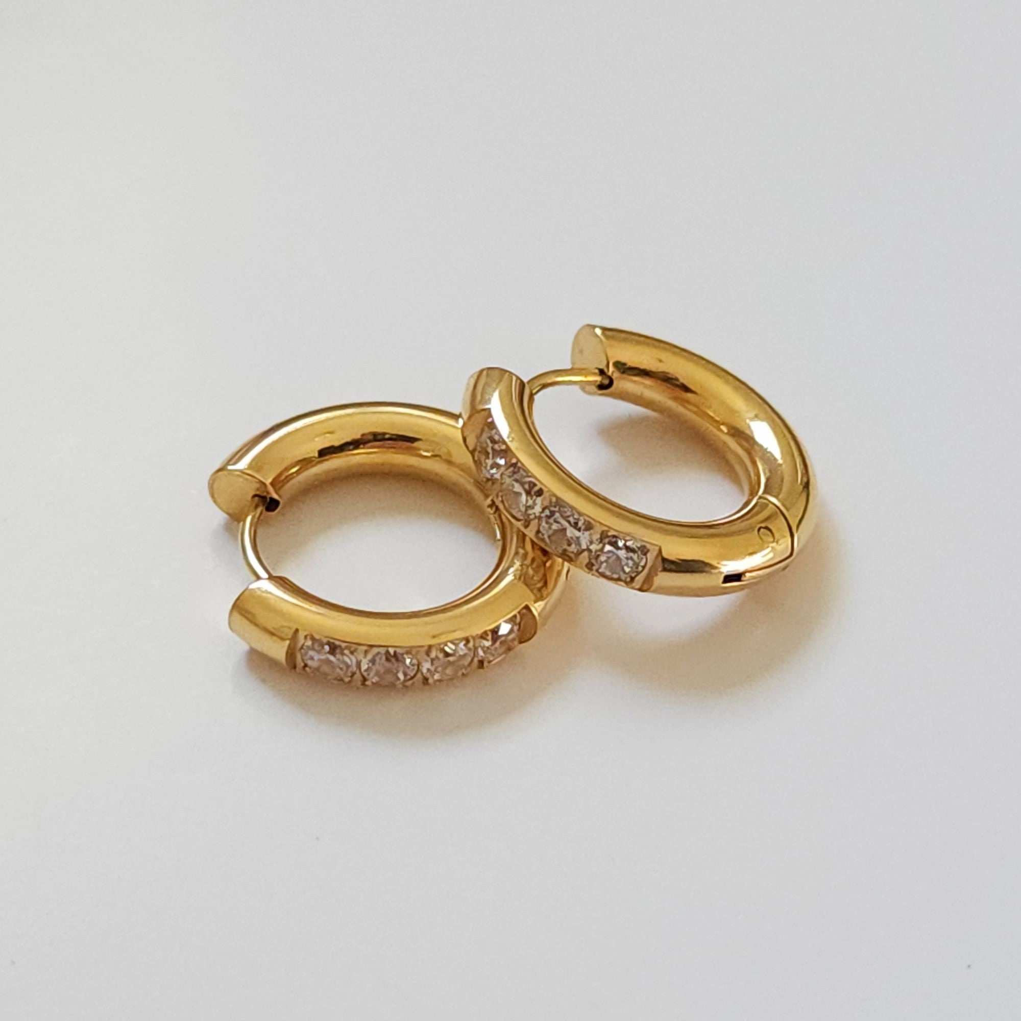 Stefani Sparkling Hoop Earrings